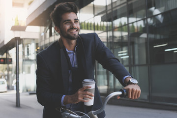 Smiling Arabian man outdoor.