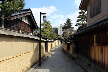 The Nagamachi area, known as samurai district of Kanazawa