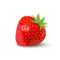 Seamless pattern with strawberry. Tropical abstract background. Strawberry on the white background.