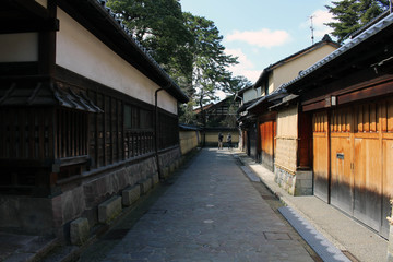 Fototapeta na wymiar The Nagamachi area, known as samurai district of Kanazawa