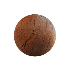 Wooden texture ball 1_isolated