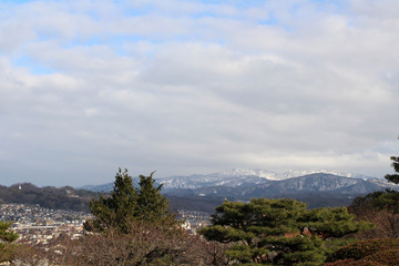 The lookout spot from Kenrokuen, one of the most beautiful gardens in Japan