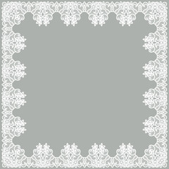 White lace frame
