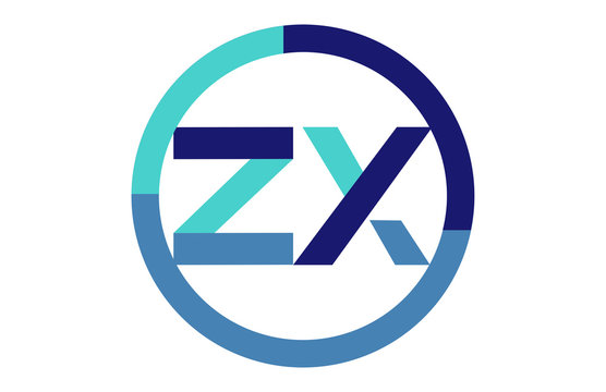 ZX Global Blue Ribbon letter Logo