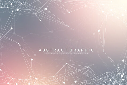 Global network connection. Network and big data visualization background. Futuristic global business. Vector Illustration.