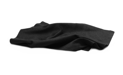 Black glass cleaning cloth, napkin isolated on white background  © dule964