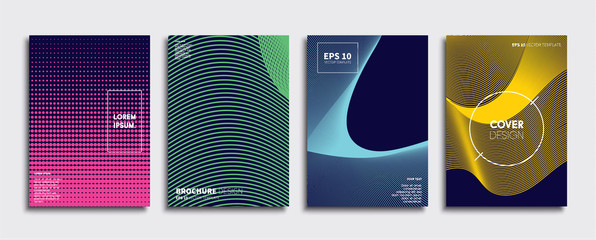 Vector cover designs. Future Poster template. Smartphone modern background set.