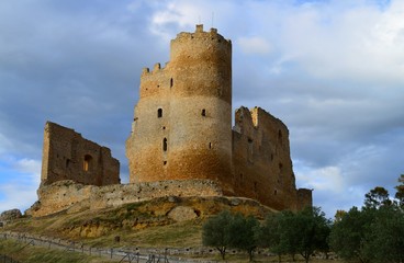 Fototapeta na wymiar View of Mazzarino Medieval Castle, Called U Cannuni, Caltanissetta, Sicily, Italy