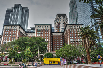 People in Pershing square