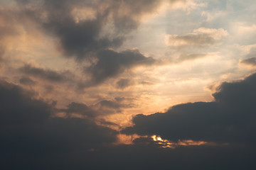 Sunset in clouds