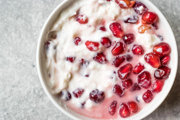 Homemade Yogurt with Pomegranate Seeds