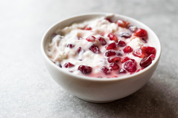 Homemade Yogurt with Pomegranate Seeds