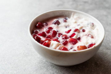 Homemade Yogurt with Pomegranate Seeds