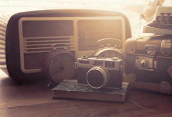 Vintage objects on a desk
