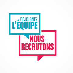 rejoigez nous/ nous recrutons