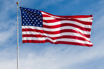 American flag waving