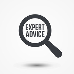 Expert Advice Word Magnifying Glass