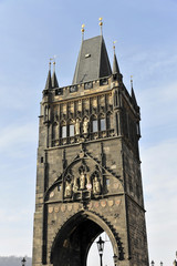 Fototapeta na wymiar Altstätter Brückenturm an der Karlsbrücke, UNESCO_Weltkulturerbe, Prag, Tschechische Republik, Europa