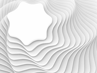 white poligon construction. 3D illustration