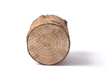 Wood log isolated on a white background