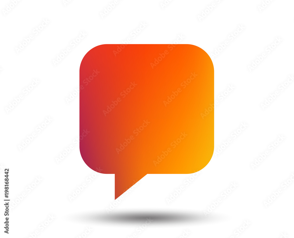 Poster chat sign icon. speech bubble symbol. communication chat bubbles. blurred gradient design element. v