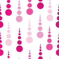 seamless tileable pattern with circles in pink shades