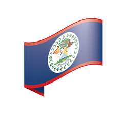 Belize flag, vector illustration
