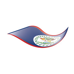 Belize flag, vector illustration