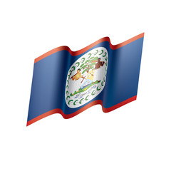 Belize flag, vector illustration