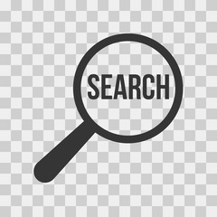 Search Word Magnifying Glass Icon Set
