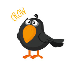 Crow Vector illustration isolated