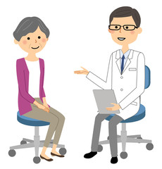 白衣の男性　問診　診察