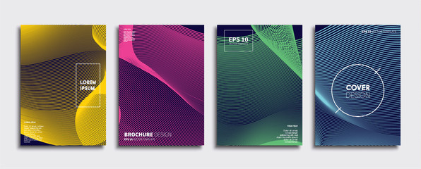 Vector cover designs. Future Poster template. Smartphone modern background set.