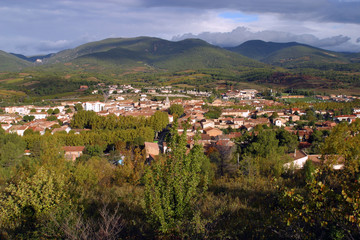 Fototapeta na wymiar France, Languedoc-Roussillon, Herault 34, Saint Chinian, St-Chinian, View over