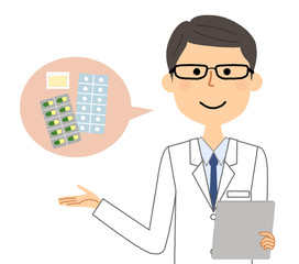 白衣の男性　処方