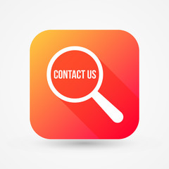 Contact Us Word Magnifying Glass