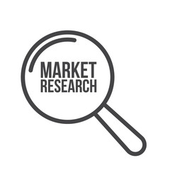 Market Research Word Magnifying Glass