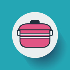 Flat style cooking pot icon.Vector, illustration eps10