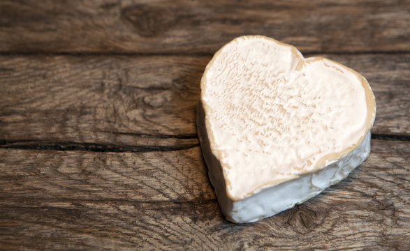 fromage en coeur et espace texte