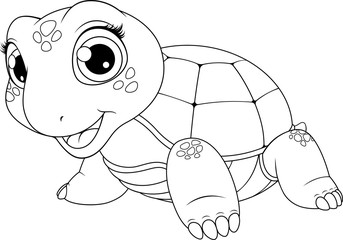Cheerful child turtle