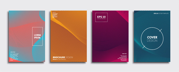 Vector cover designs. Future Poster template. Smartphone modern background set.