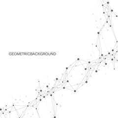 Fototapeta premium Global network connection. Network and big data visualization background. Global business. Vector Illustration.
