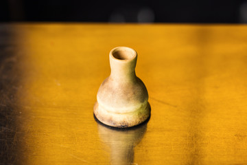 Fototapeta na wymiar Hookah bowl stand on the bar ready to use. Shisha Concept