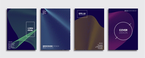 Vector cover designs. Future Poster template. Smartphone modern background set.