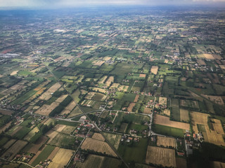Aerial landscape from plane