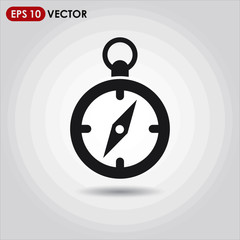 compass single vector icon on light background