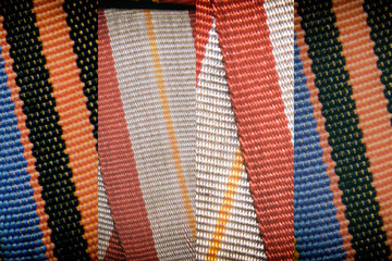 Ribbons texture, macro textile background for web site or mobile devices, fabric swatch