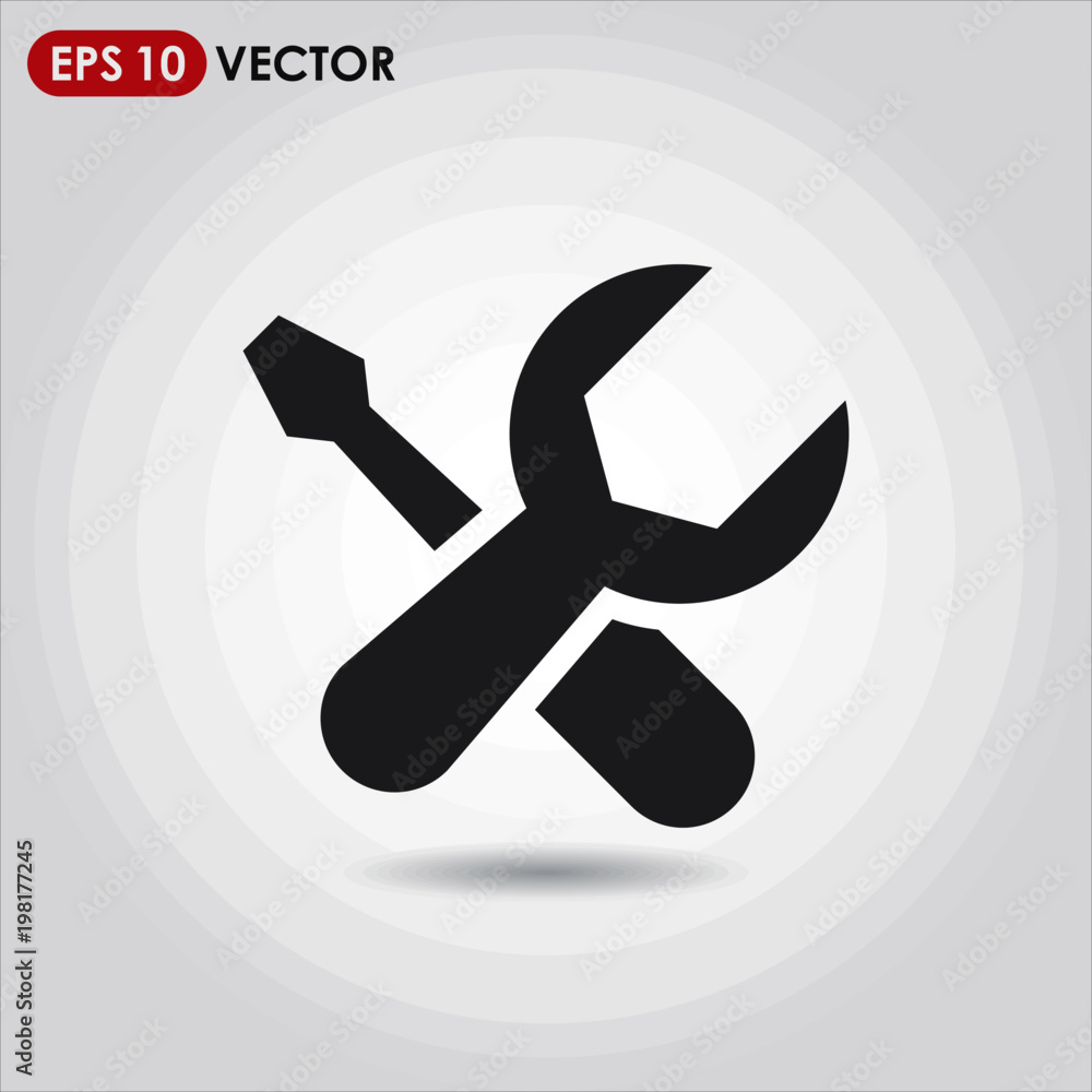 Poster tools single vector icon on light background