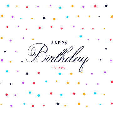 colorful happy birthday pattern background