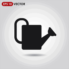 watering can single vector icon on light background